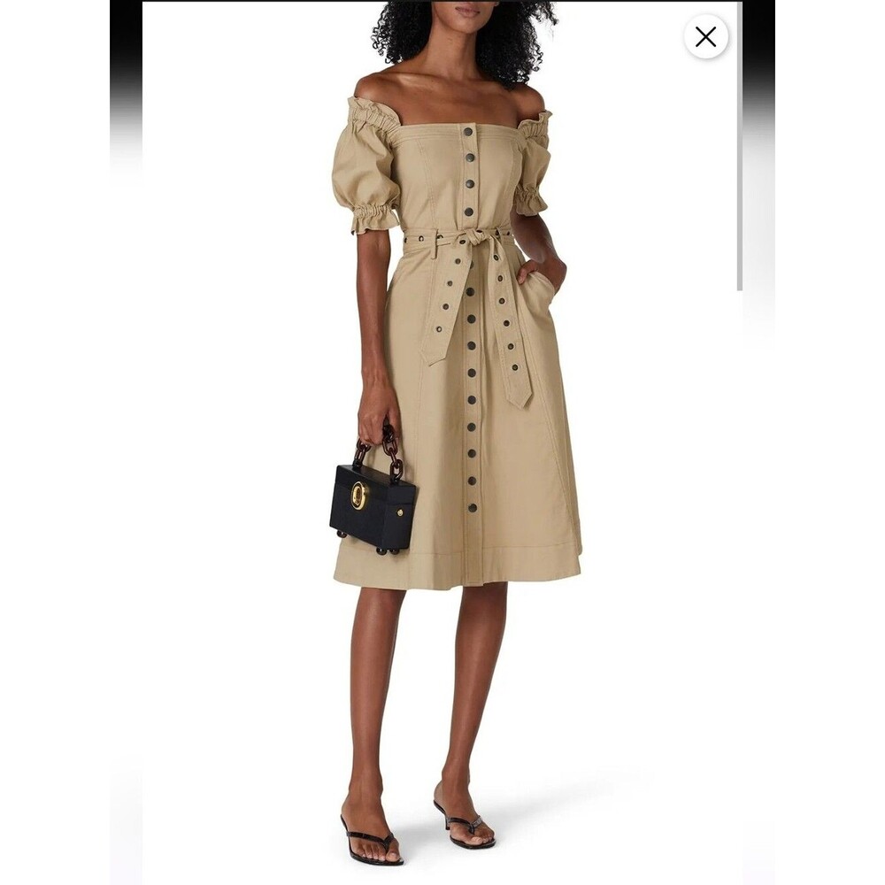 Marissa Webb Charlize Canvas Puff Sleeve Dress Size 2